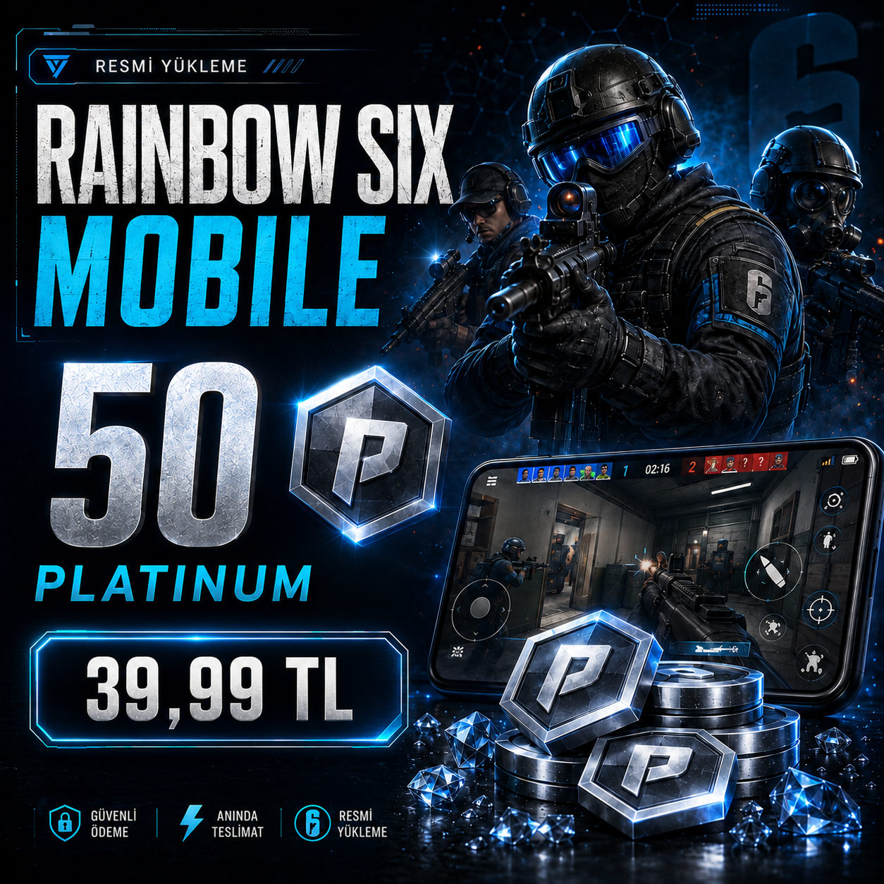 Rainbow Six Mobile - 50 Platinum