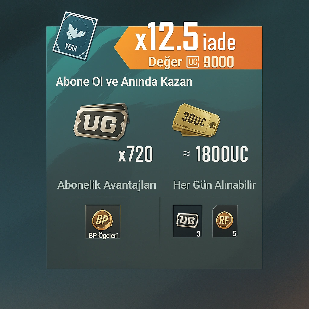 PUBG Mobile Prime 12 Aylik